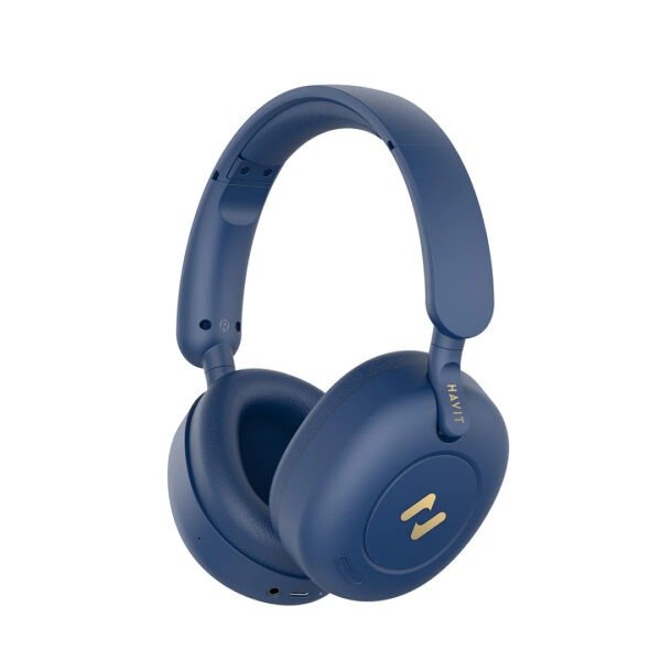 HAVIT H655BT PRO ANC Wireless Over Ear Noise Cancelling Headphones Blue