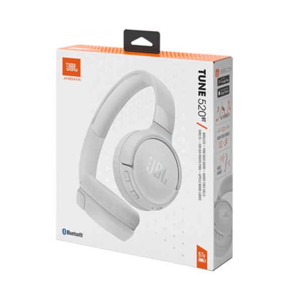 JBL Tune 520BT Wireless On-Ear Headphones White