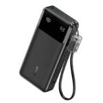 Anker 30W 20,000mAh High-Speed Power Bank with USB-C Cable Lanyard A1384 Black