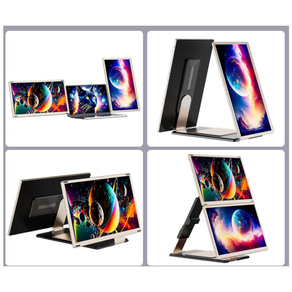 S6 Laptop Screen Extender Monitor Portable, 15.6'' Dual Screen Monitor for Laptop