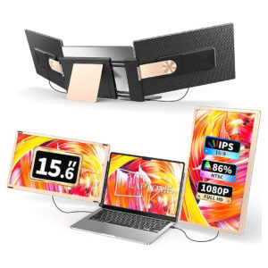 S6 Laptop Screen Extender Monitor Portable, 15.6'' Dual Screen Monitor for Laptop