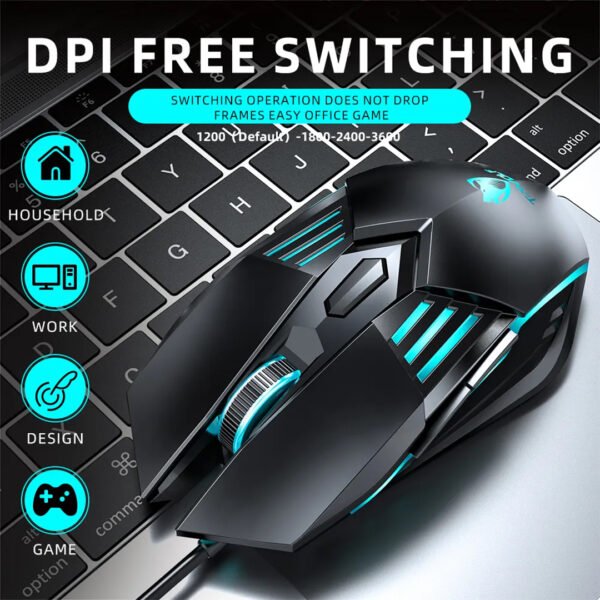 T-WOLF G560 6D 3200 DPI Wired RGB Gaming Mouse
