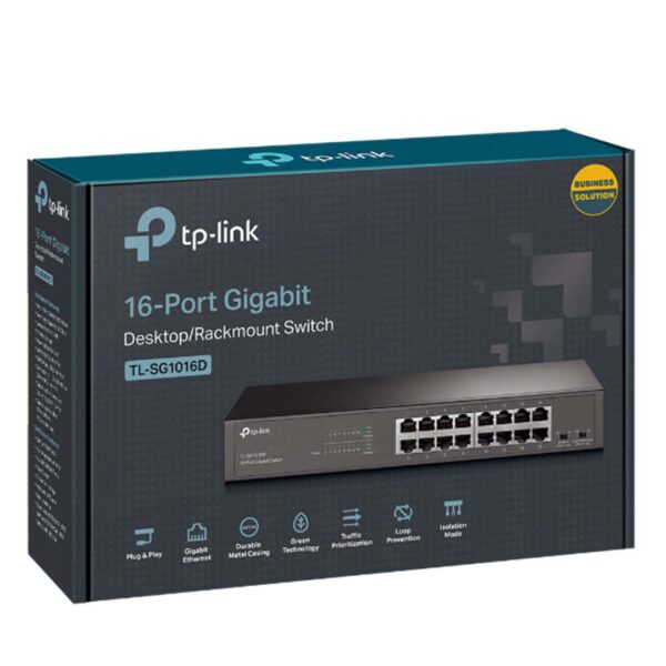 Tp-Link TL-SG1016D 16-Port Gigabit Desktop/Rackmount Switch