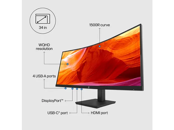Hp P34HC G4 WQHD USB-C CURVED Monitor