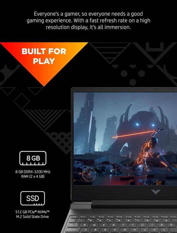 HP Victus Gaming Laptop 15 Core i5 12th Gen 8gb RAM 512gb SSD 4gb NVIDIA RTX 3050