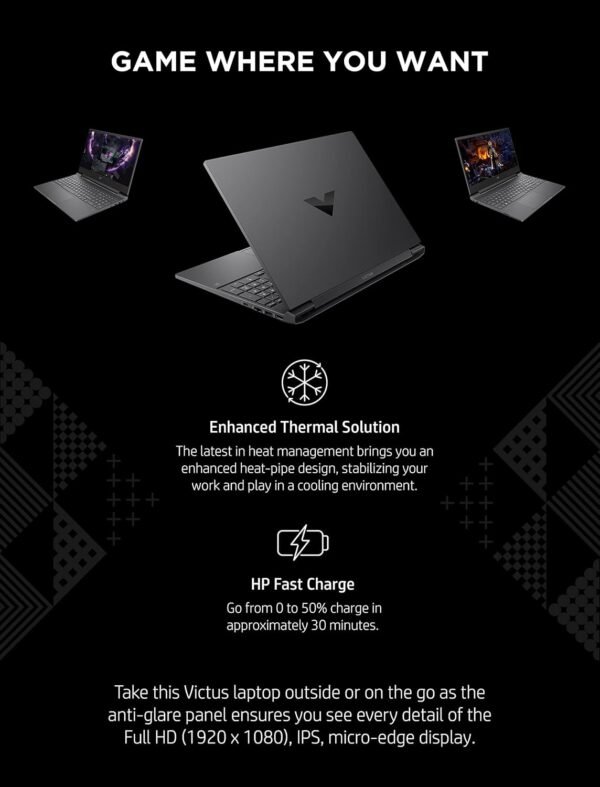 HP Victus Gaming Laptop 15 Core i5 12th Gen 8gb RAM 512gb SSD 4gb NVIDIA RTX 3050