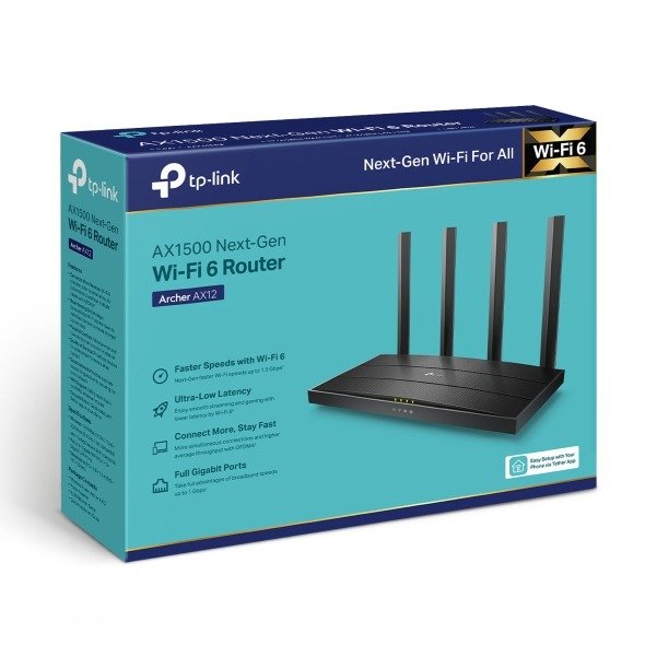 Archer AX12 AX1500 Wi-Fi 6 router