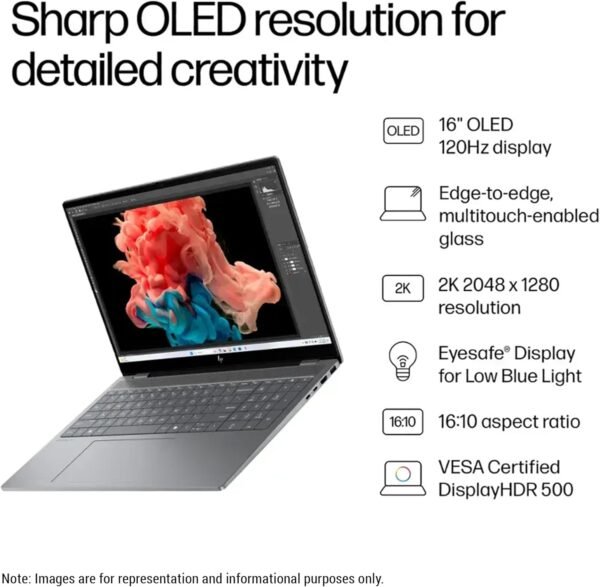 HP OmniBook X 16-AW0033DX Ultra 7 255H 32gb RAM 2Tb SSD 16” 2K UWVA OLED RTX 4060 6GB Graphics