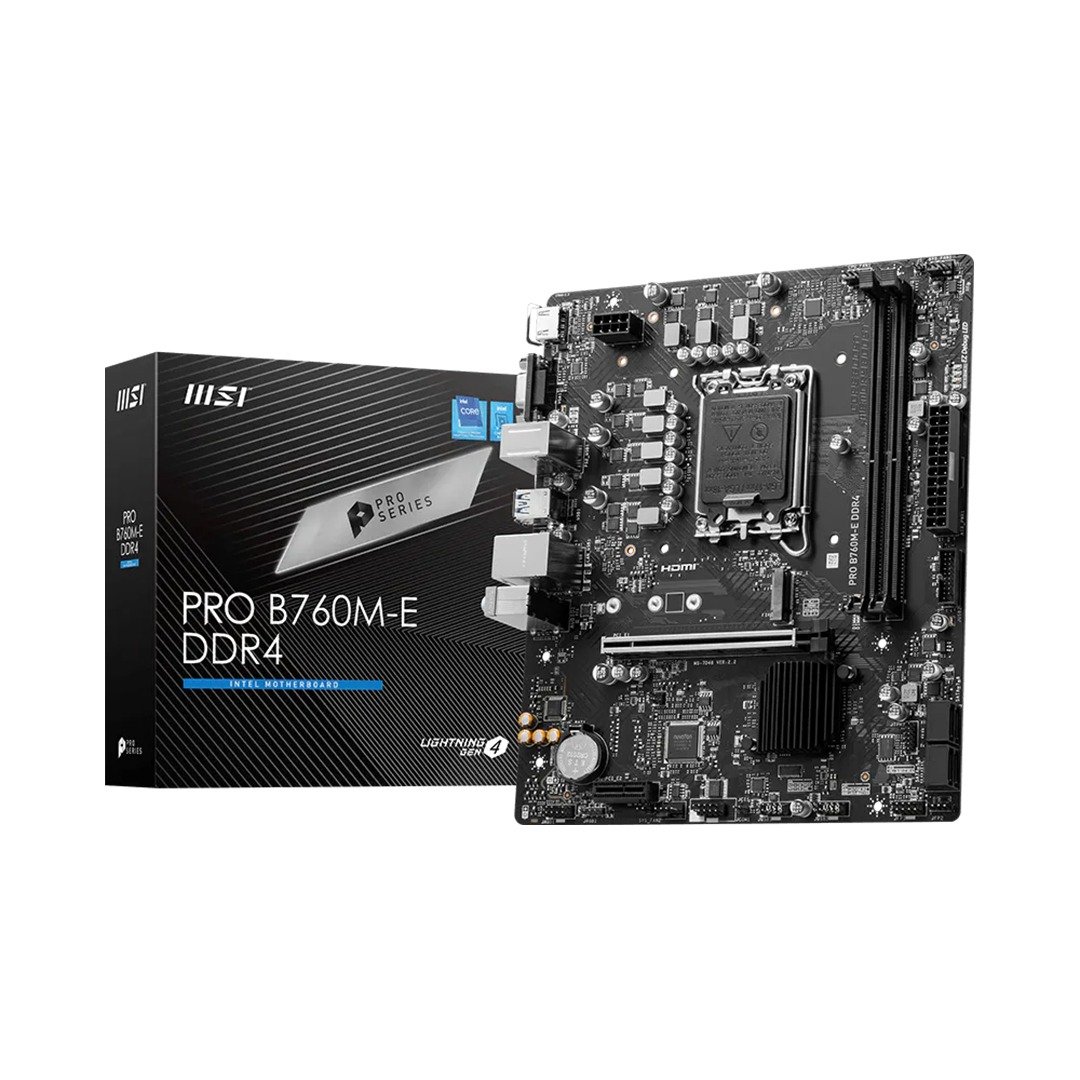 MSI PRO B760M-E DDR4 Gaming Desktop Motherboard