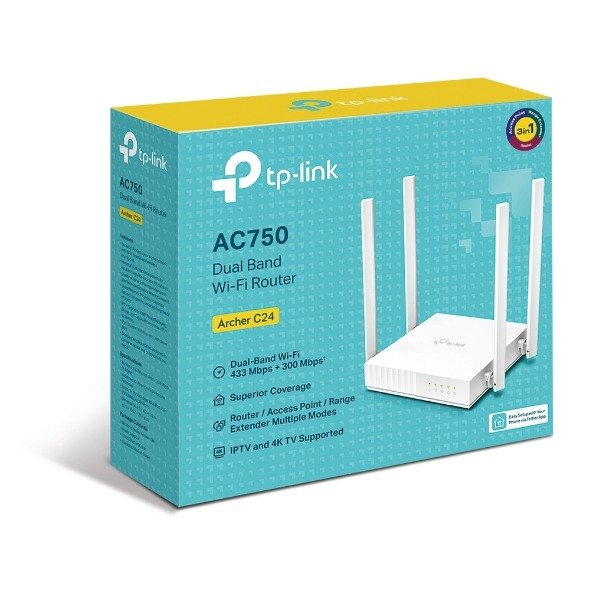 TP-LINK AC750 Dual Band WI-FI Router ARCHER C24