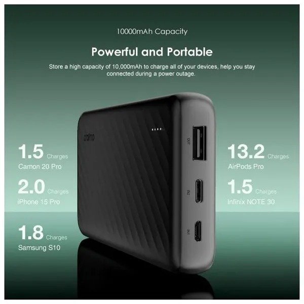 oraimo Slice Link 10000mAh 12W Power Bank OPB-P5101