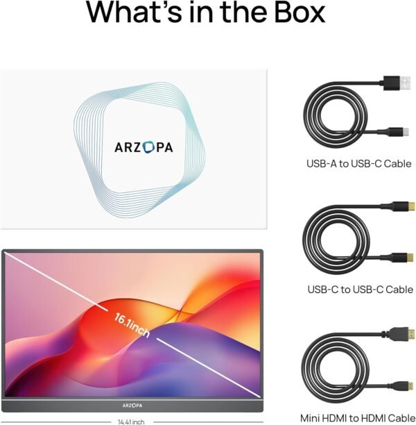 ARZOPA Z1C Europe-A 16.1Inch 72% Color Gamut 144Hz