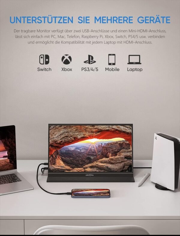 ARZOPA Z1FC Europe-A 16.1Inch 72% Color Gamut 144Hz