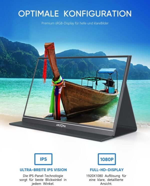 ARZOPA Z1FC Europe-A 16.1Inch 72% Color Gamut 144Hz
