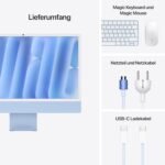 Apple iMac M4 Chip 16gb RAM 512gb SSD, 24 Inch Retina Display 4.5K, , MacOS Sonoma 14, Blue