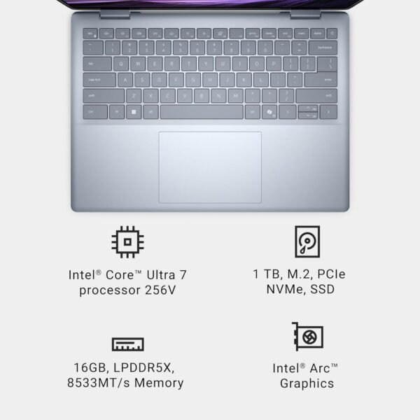 Dell 14 Plus 2-in-1 DB04250 Ultra 9 288V, 32gb RAM 1Tb SSD 14Inch FHD Tochscreen, Win 11 Home