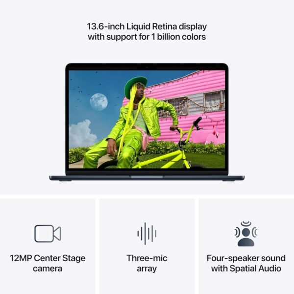 MacBook Air M5 Chip 16gb RAM 512gb SSD 13.6 Inch Liquid Retina Display, MacOS Sonoma 14, Midnight