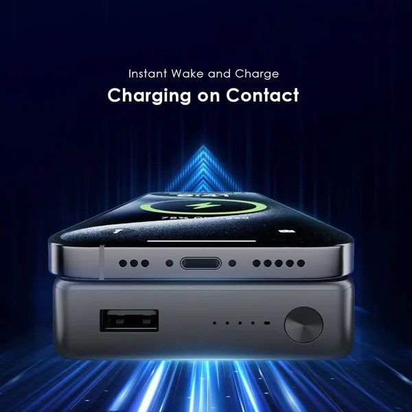 Oraimo MagPower 15 OPB-7102W 10000mAh magnetic wireless and wired power bank available in black and white