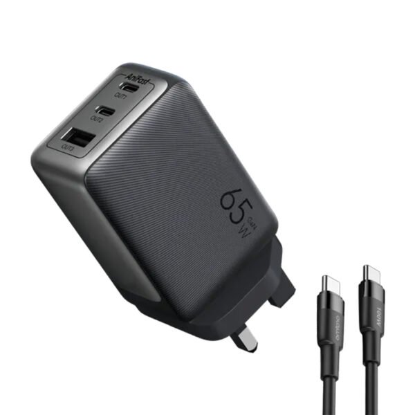 oraimo HyperGaN 65 65W GaN Wall Charger Kit with 100W CC Cable OCW-7652U-116CC