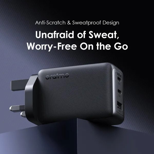 oraimo HyperGaN 65 65W GaN Wall Charger Kit with 100W CC Cable OCW-7652U-116CC