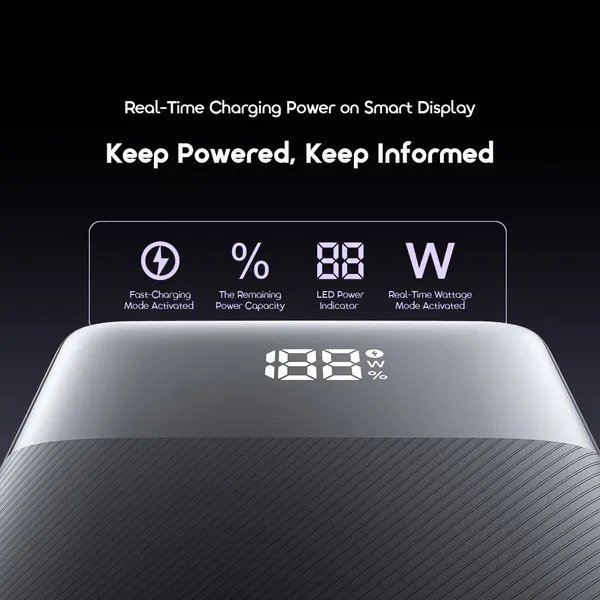 Oraimo PowerNova Q21 OPB-7200Q 22.5W 20,000mAh Fast Power Bank with smart digital display