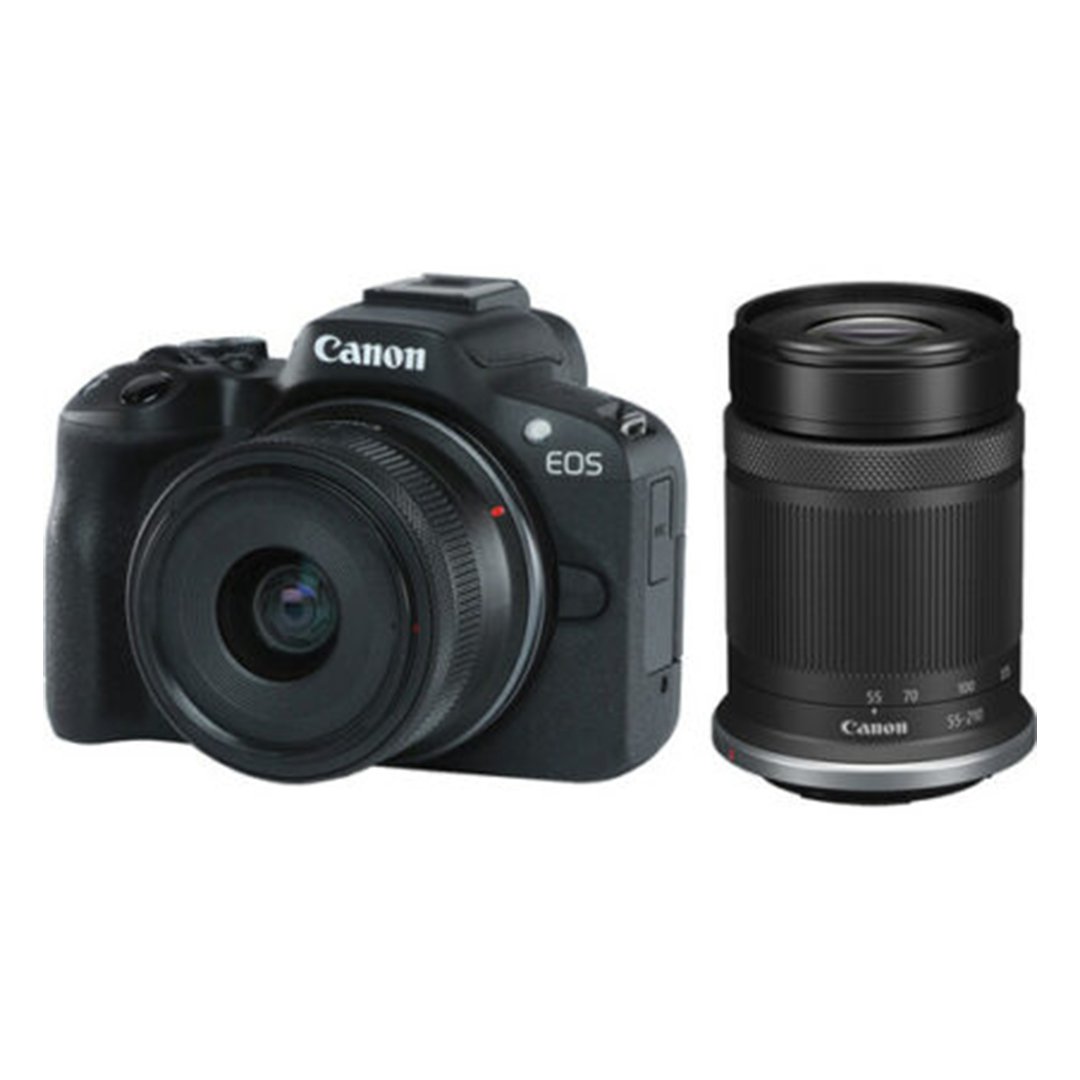 Canon EOS R50 RF-S 18-45mm and 55-210mm