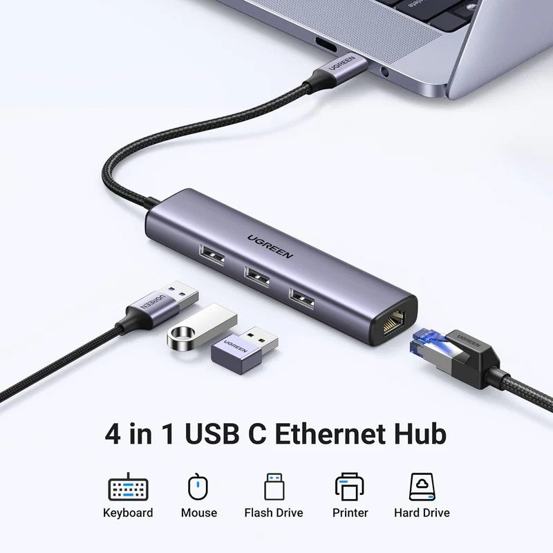UGREEN CM475 USB 3.0-to 3USB HUB + Gigabit Converter Kenya 2