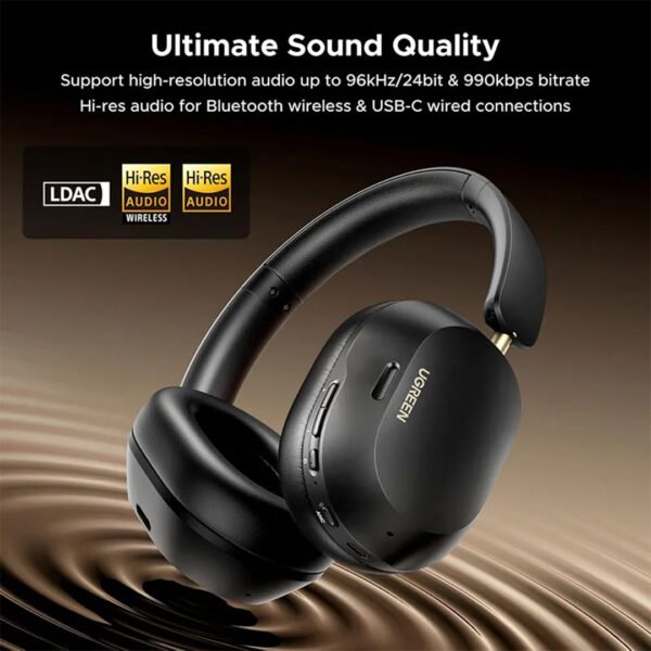 UGREEN HP203 HiTune Max5c Over-ear Bluetooth Headphone with Adaptive Noise Cancelling-White
