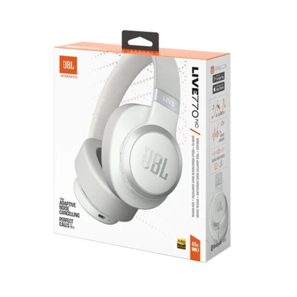 JBL LIVE 770NC wireless headphones with Noise Cancelling White