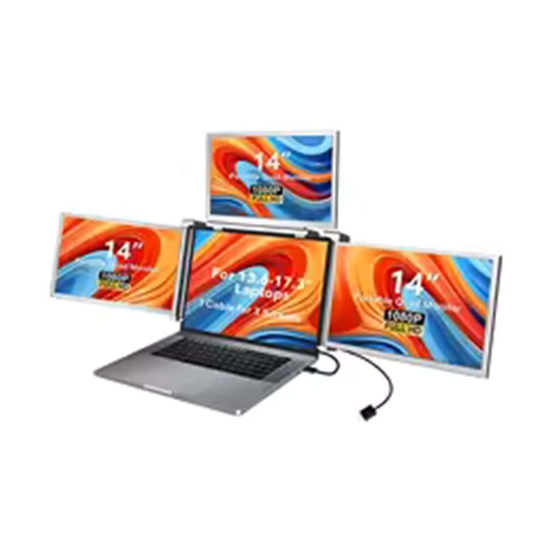 Portable Quad Monitor 14 Inch